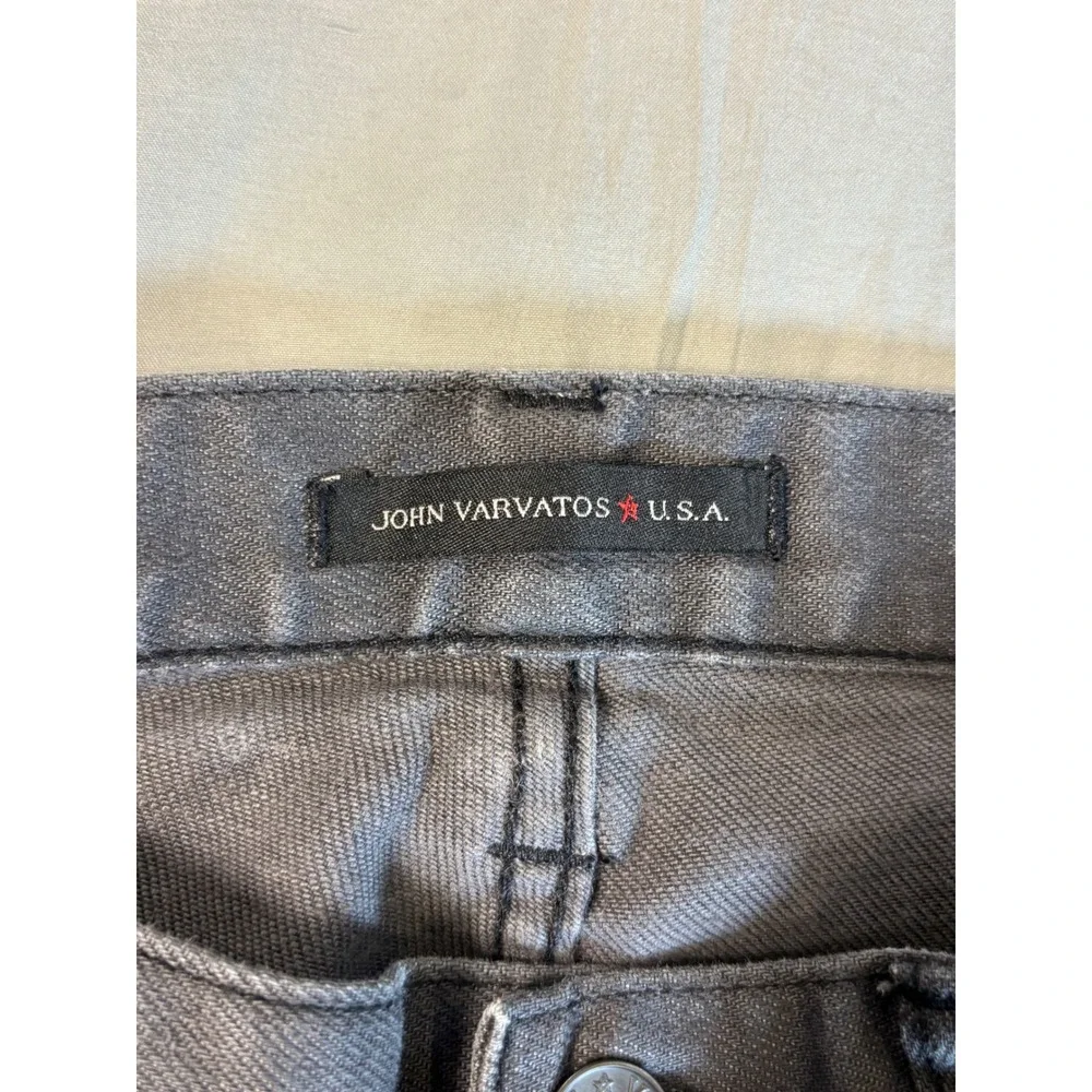 John Varvatos USA bowery Slim Straight Jeans men's 30x30 Grey Faded Wash